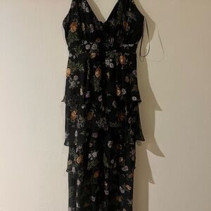 Altar'd State Black Floral Dress